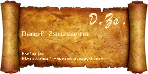 Dampf Zsuzsanna névjegykártya